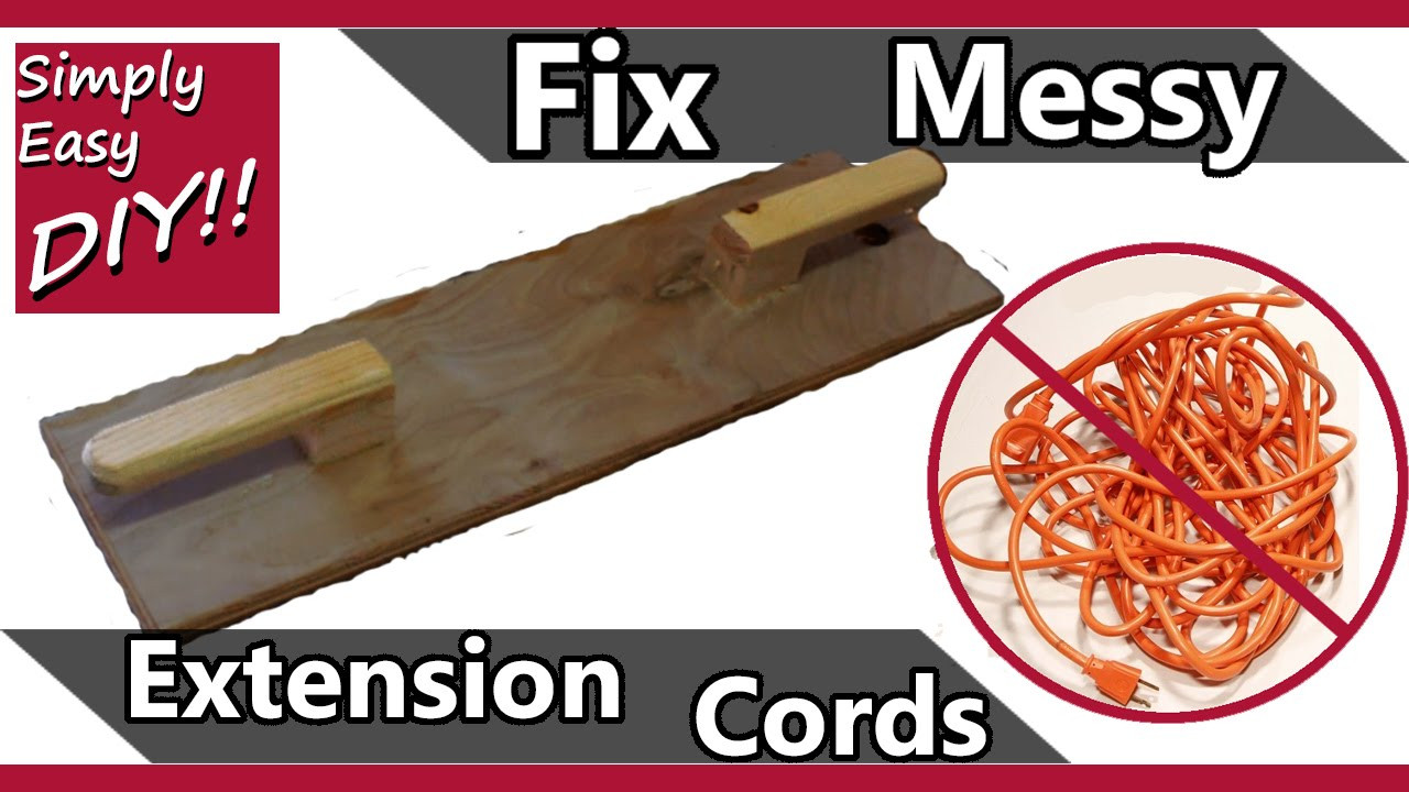 DIY Extension Cord Organizer
 DIY Extension cord holder