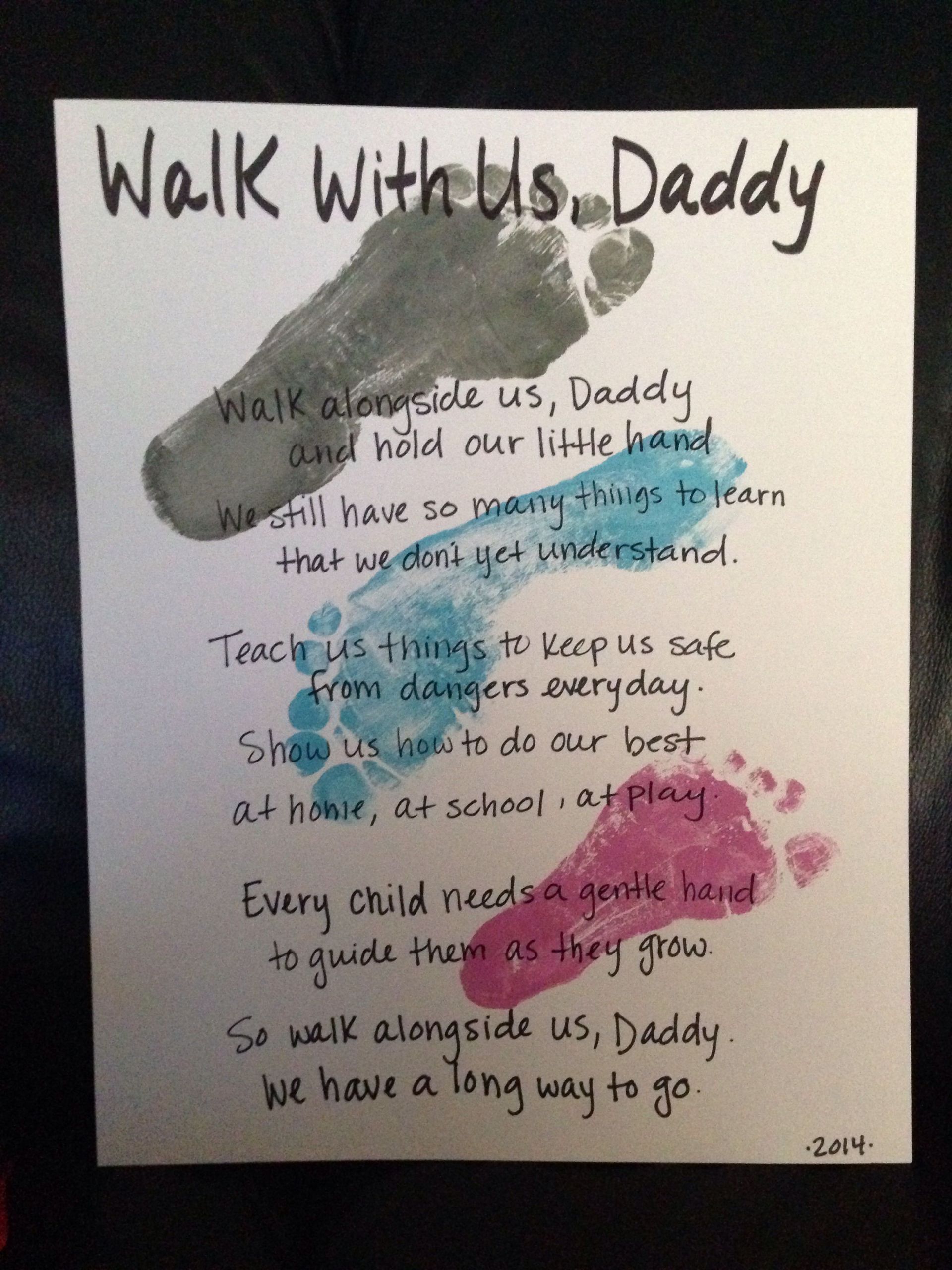 DIY Father'S Day Gifts From Wife
 DIY Father s Day t idea My three daughters footprints