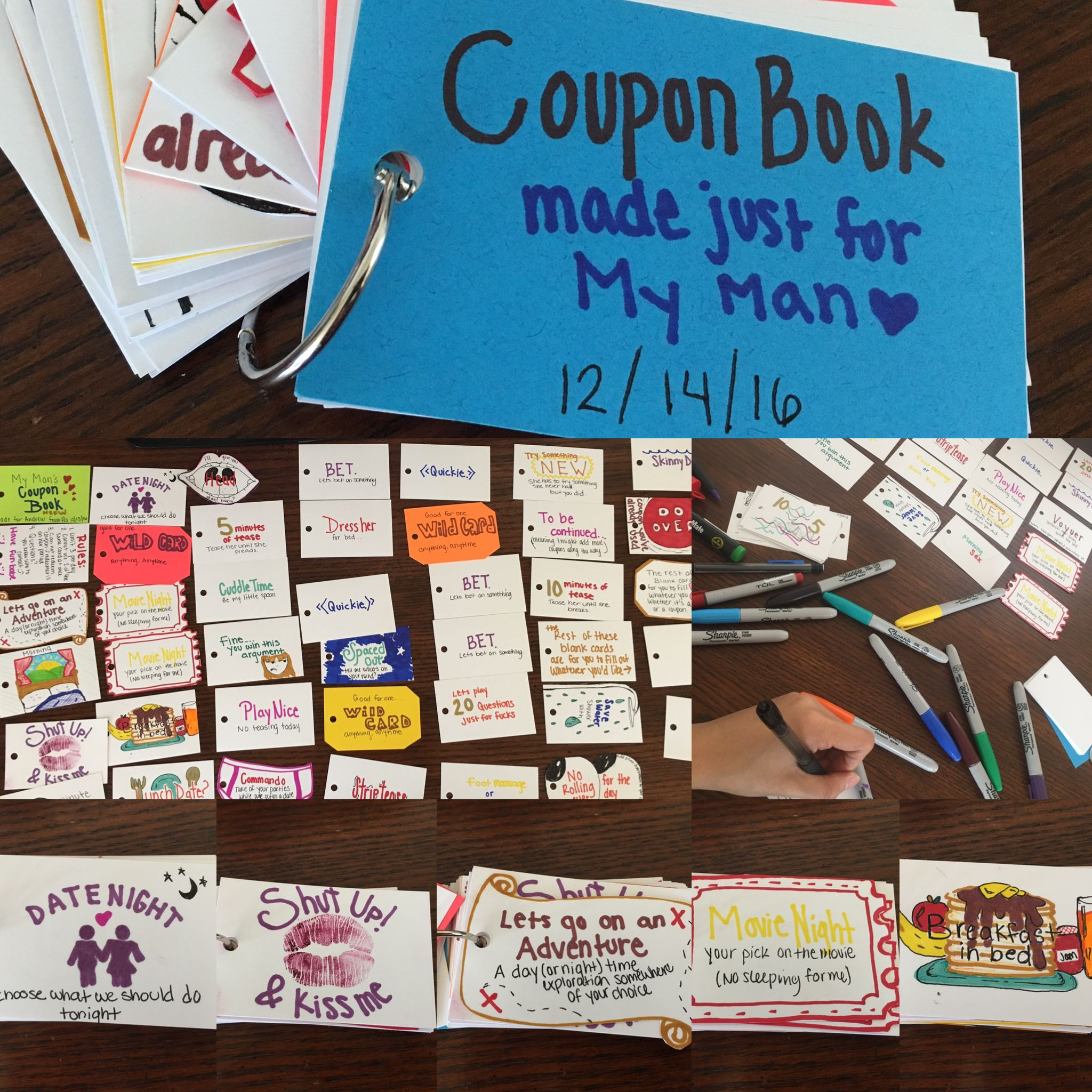 DIY Gift Ideas For Boyfriends
 A coupon book made for my boyfriend as a Christmas t