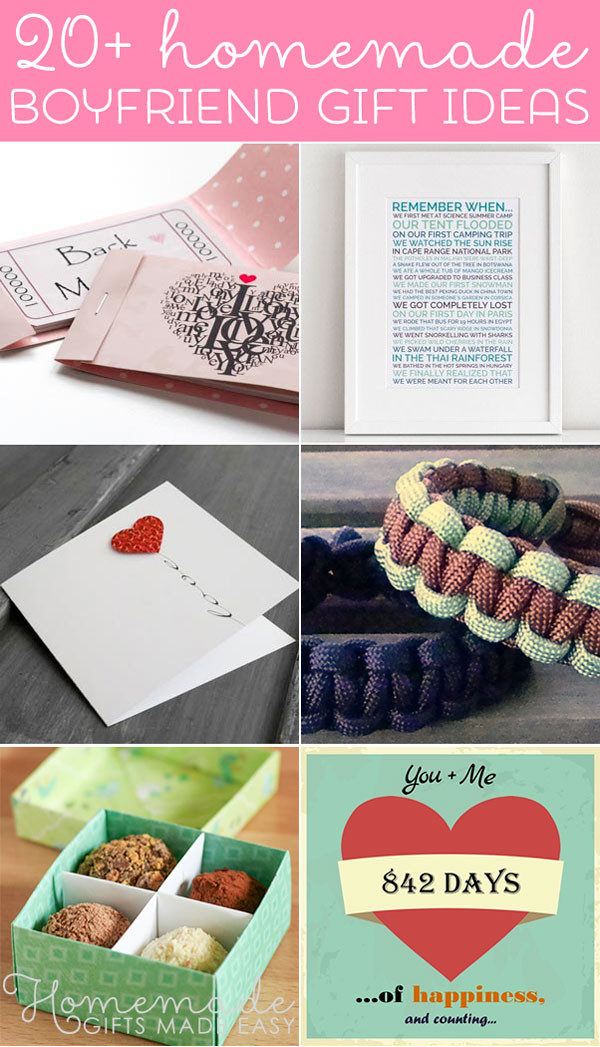 DIY Gift Ideas For Boyfriends
 Best Homemade Boyfriend Gift Ideas Romantic Cute and