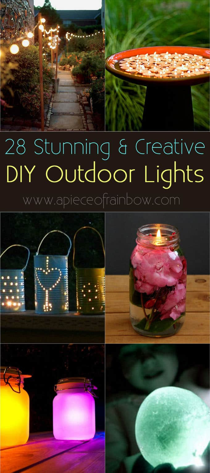 DIY Outdoor Lighting Fixtures
 A Piece Rainbow creative living DIY travel