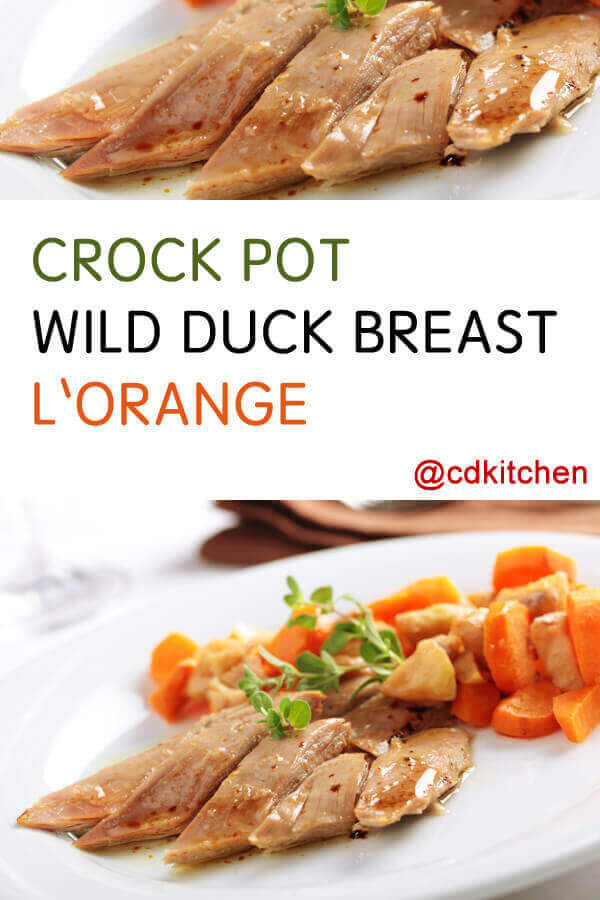 Duck Recipes Crockpot
 Crock Pot Wild Duck Breast L Orange Recipe from CDKitchen