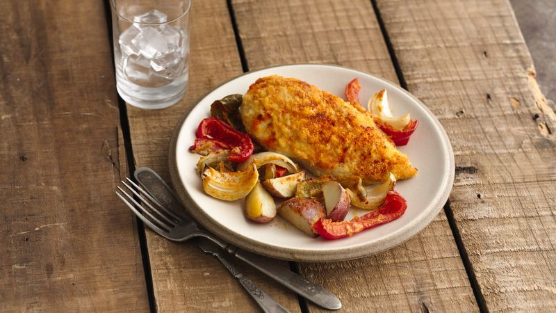 Easy Chicken Dinner Recipes For Two
 Easy Baked Chicken and Potato Dinner for Two recipe from
