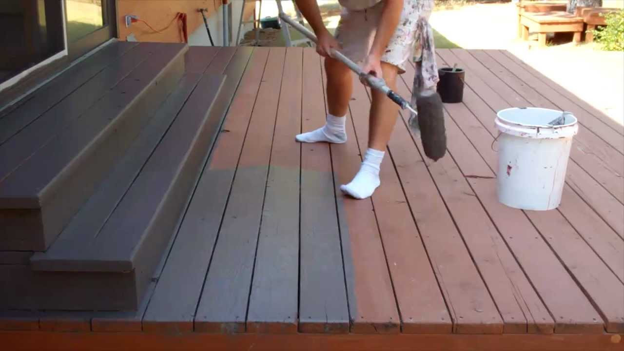 Exterior Deck Paints
 Exterior Painting Step 9 Staining the Deck