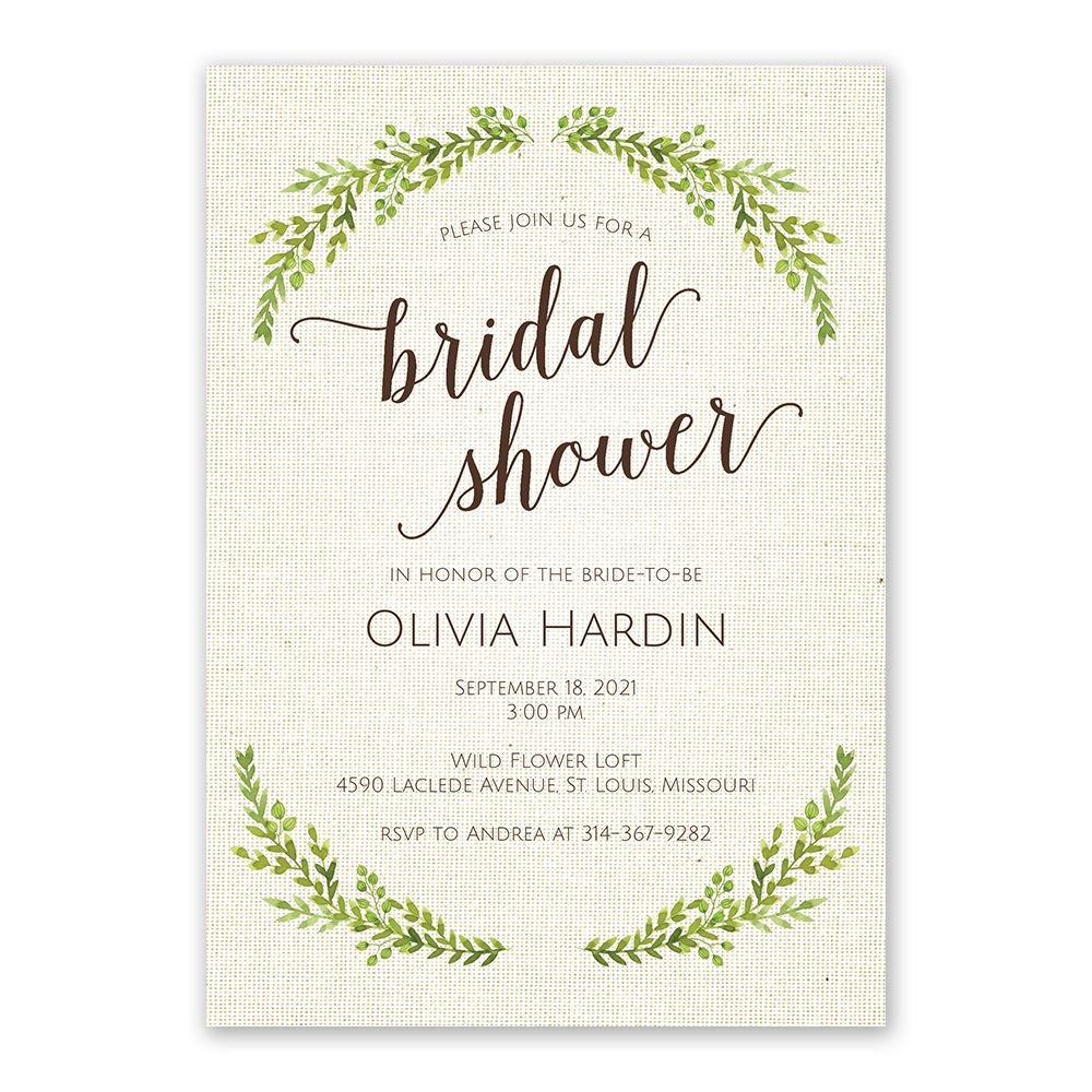 Free Wedding Shower Invitations
 Botanical Bride Bridal Shower Invitation