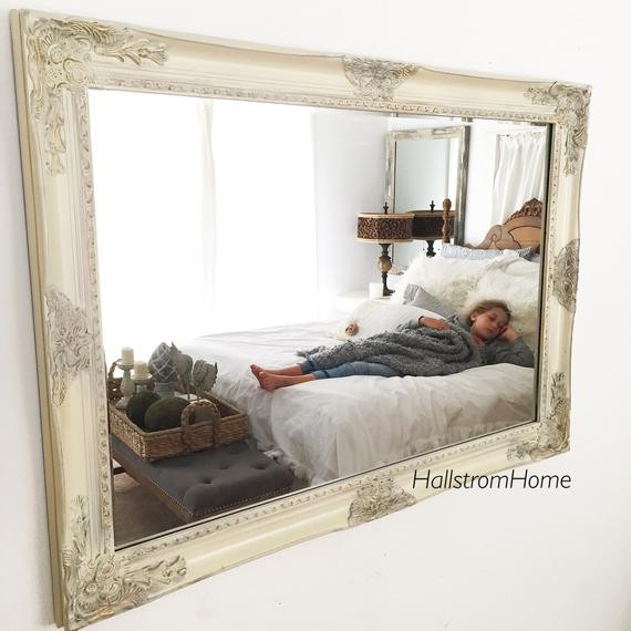 French Country Bathroom Mirrors
 Cream Ornate Wall Mirror French Country Bathroom Mirror
