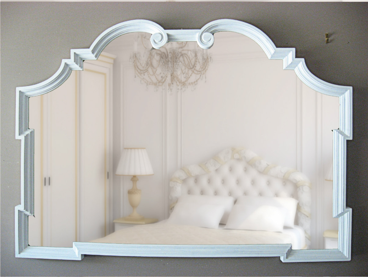 French Country Bathroom Mirrors
 French Country Wall Mirror White by smallVintageAffair