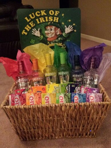 Gift Basket Fundraising Ideas
 Rainbow vodka basket my sister and I made for a fundraiser