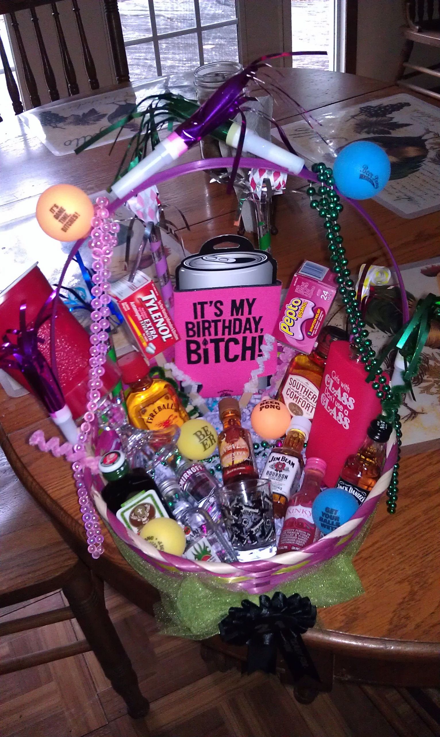 Gift Basket Ideas For Her
 21st birthday basket I want this I love it SOMEONE MAKE