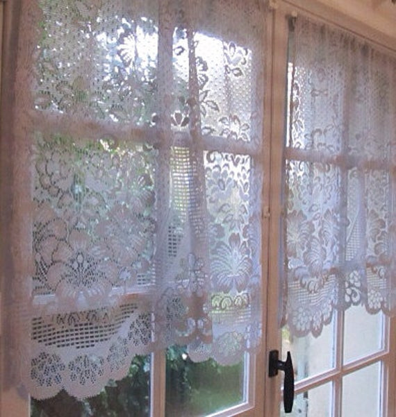 Grey Kitchen Curtains
 Grey Curtains Kitchen Cafe Curtains Lace by HatchedinFrance