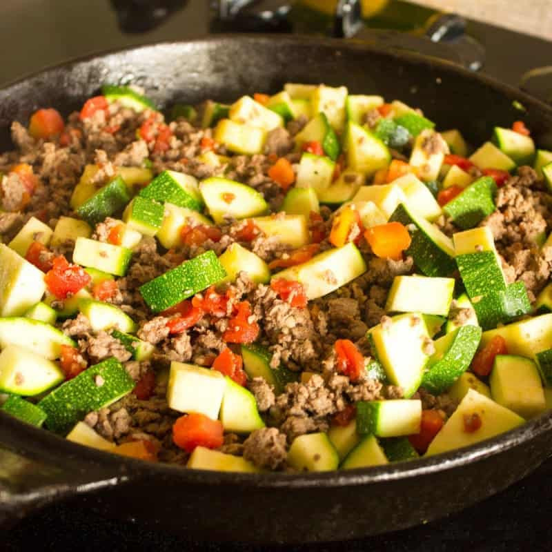 Ground Beef Summer Recipe
 Mexican Zucchini and Beef Skillet