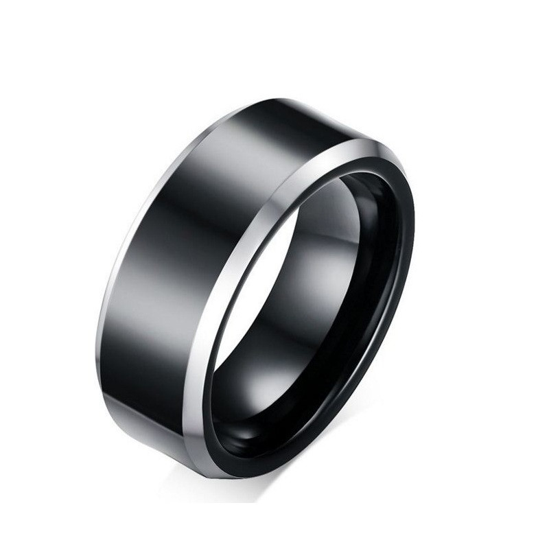 Gun Metal Wedding Rings
 8mm Tungsten Carbide BLACK Wedding Band Engagement Bridal