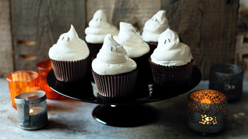 Halloween Cupcakes Recipes
 Halloween ghost cupcakes recipe BBC Food