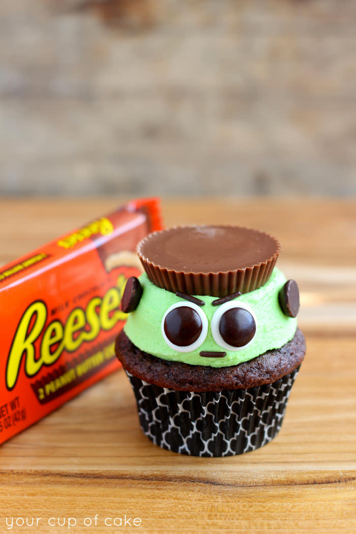 Halloween Cupcakes Recipes
 Reese s Frankenstein Cupcakes Your Cup of Cake