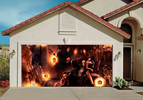 Halloween Garage Door Covers
 Halloween Garage Door Cover Decor Night Party Billboard