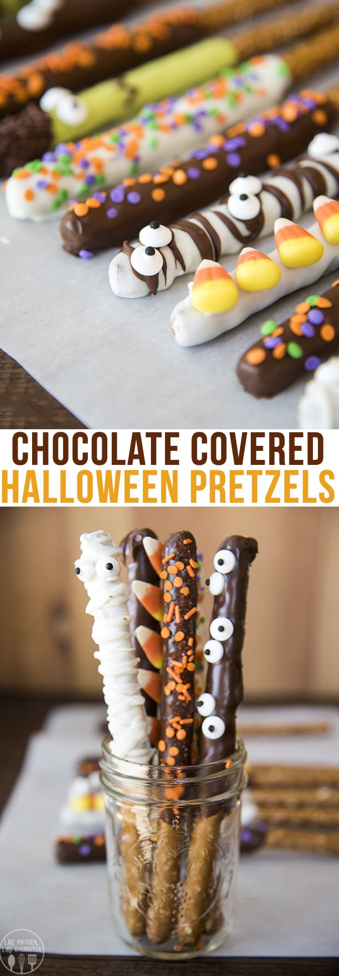 Halloween Pretzels Treats
 Chocolate Covered Halloween Pretzels – Like Mother Like
