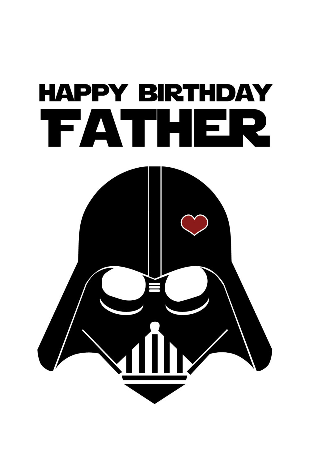 Happy Birthday Cards For Dad
 Star Wars Funny Birthday Card for Dad DIY Printable