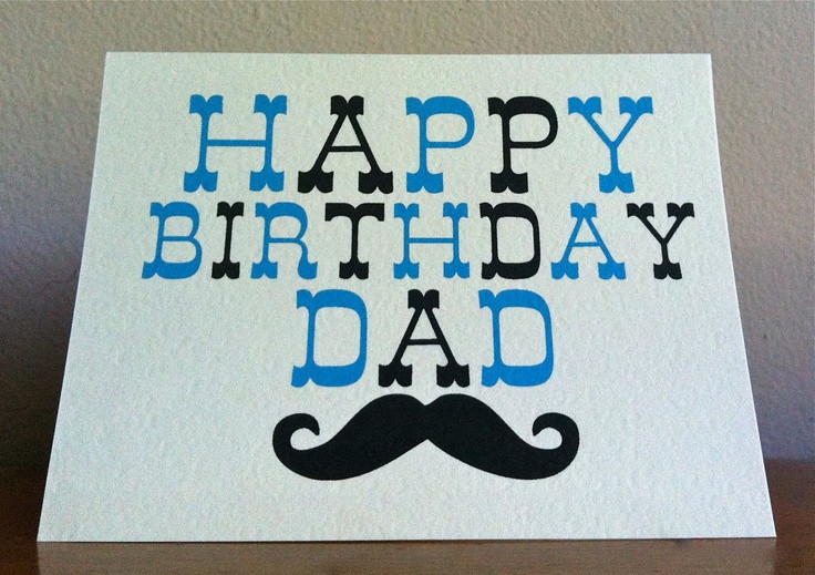 Happy Birthday Cards For Dad
 Dad birthday card happy birthday dad moustache card