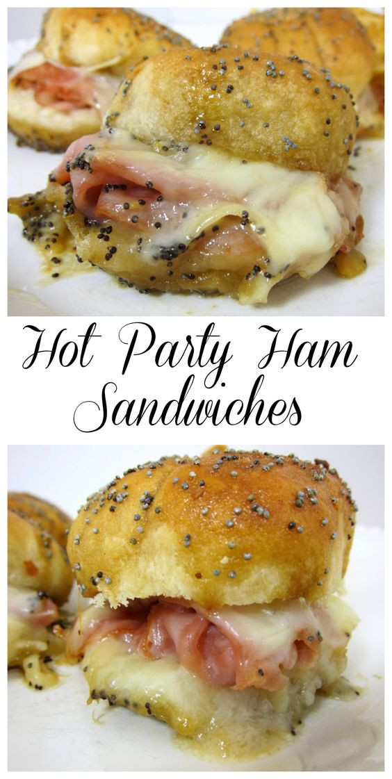 Hawaiian Roll Ham Sandwiches
 Hot Party Ham Sandwiches Football Friday