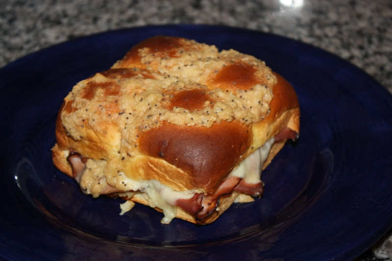 Hawaiian Roll Ham Sandwiches
 Christy Robbins Football Food Hawaiian Sweet Roll Ham