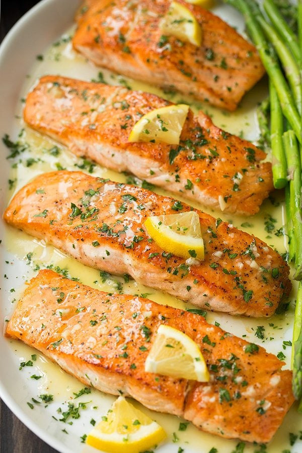 Healthy Sauces For Fish
 Skillet Seared Salmon with Garlic Lemon Butter Sauce