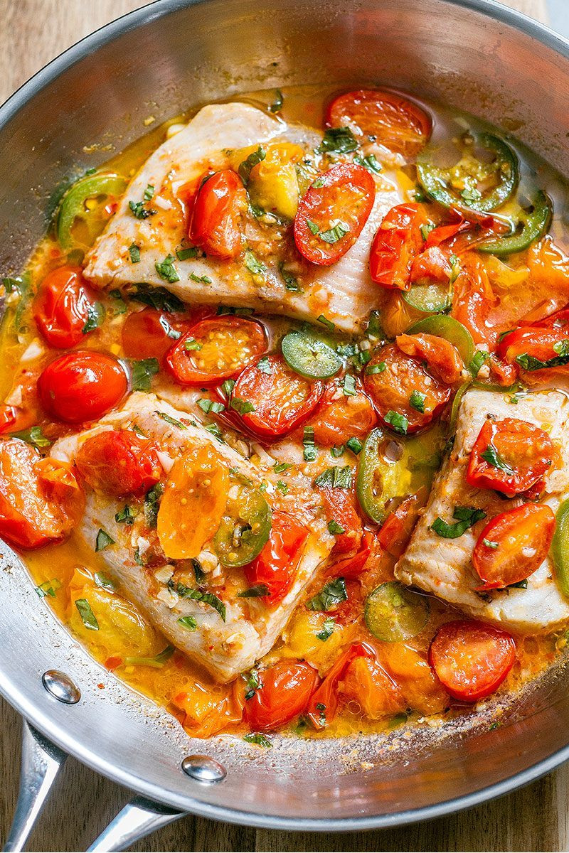 Healthy Sauces For Fish
 Tilapia White Fish Recipe in Tomato Basil Sauce — Eatwell101