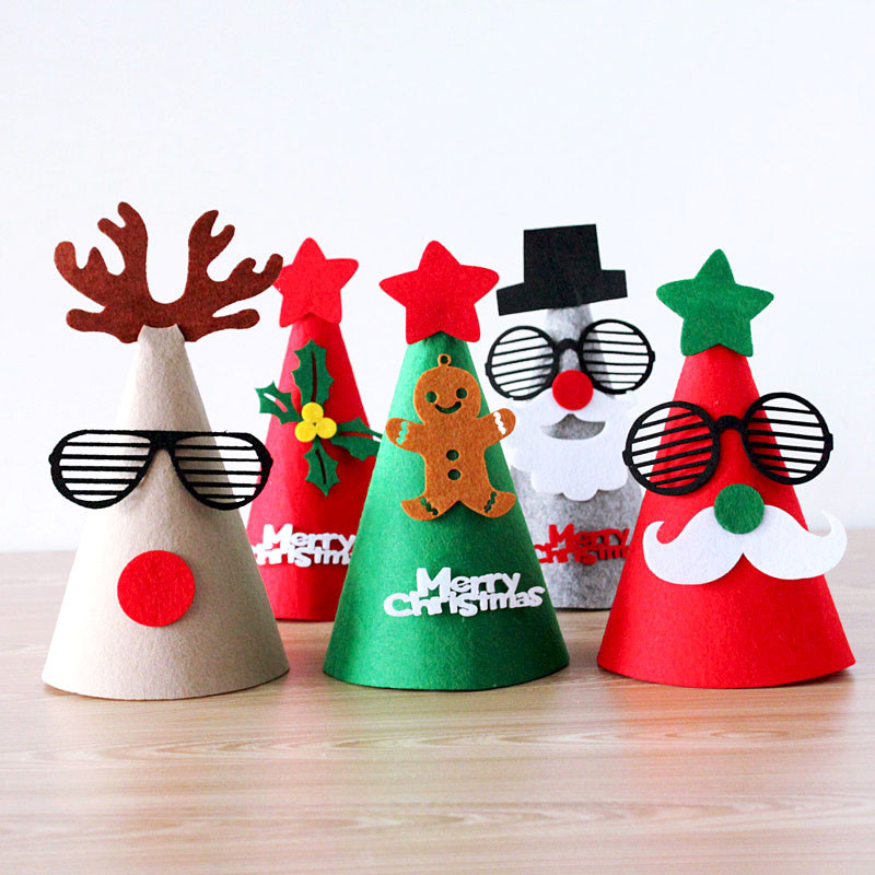 Holiday Party Craft Ideas
 2016 Christmas Santa Claus Hat Caps Decorations Festival