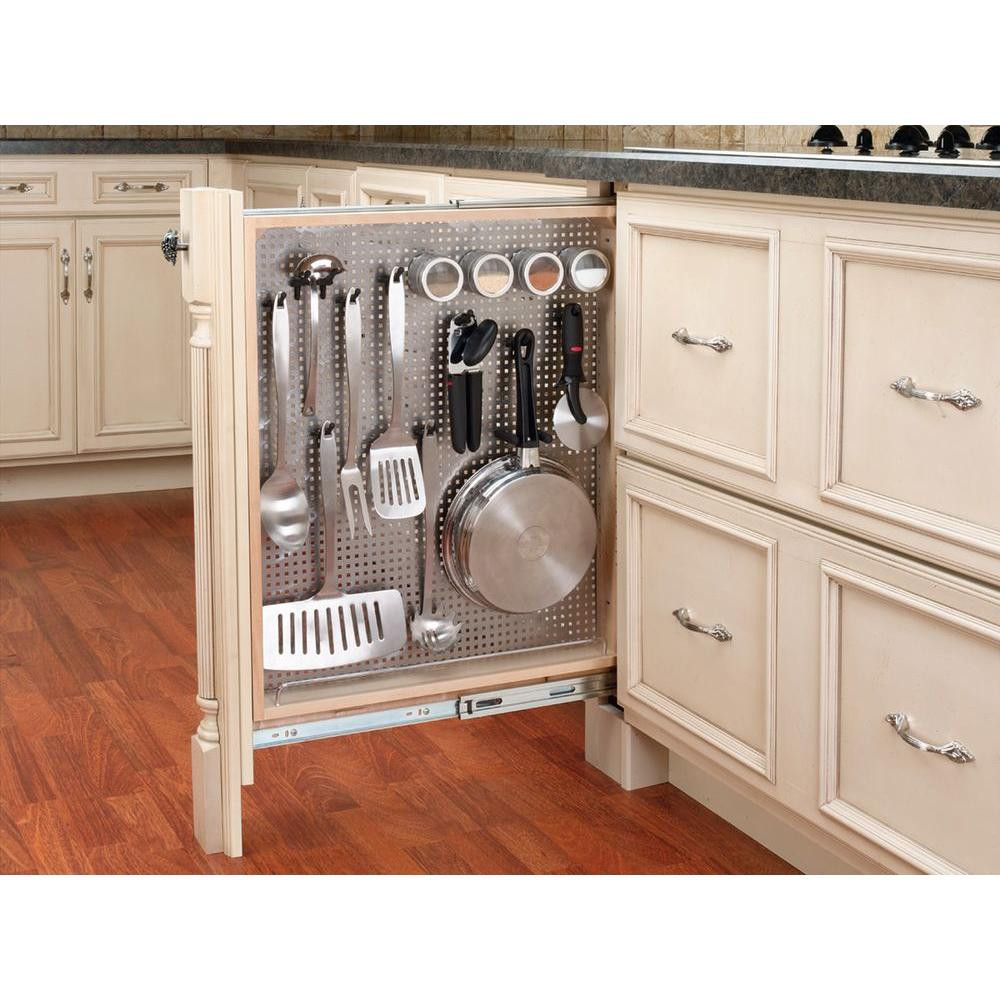 Home Depot Kitchen Cabinet Organizer
 Rev A Shelf 30 in H x 3 in W x 23 in D Pull Out Between