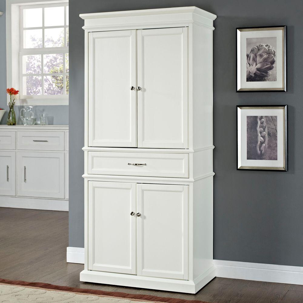 Home Depot Kitchen Cabinet Organizer
 Crosley Parsons White Storage Cabinet CF3100 WH The Home