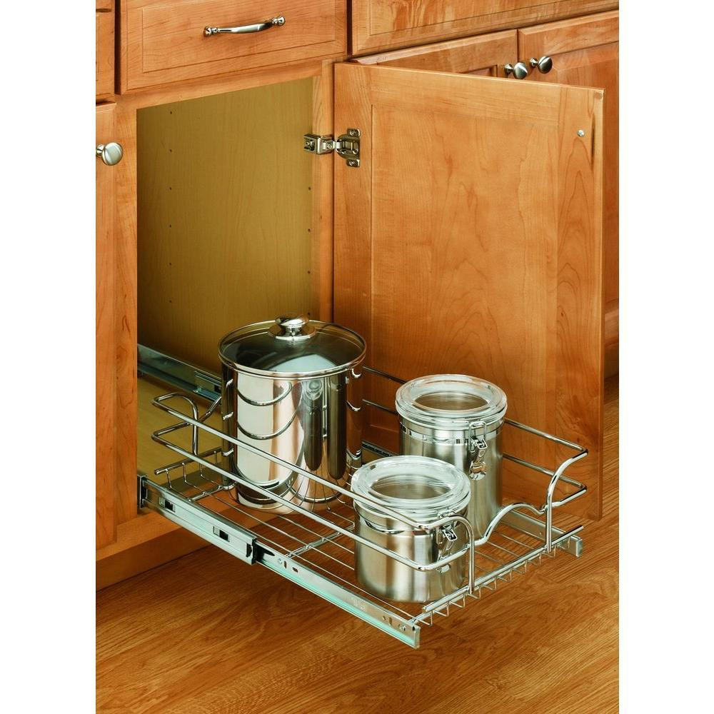 Home Depot Kitchen Cabinet Organizer
 Rev A Shelf 7 in H x 9 in W x 18 in D Pull Out Wire