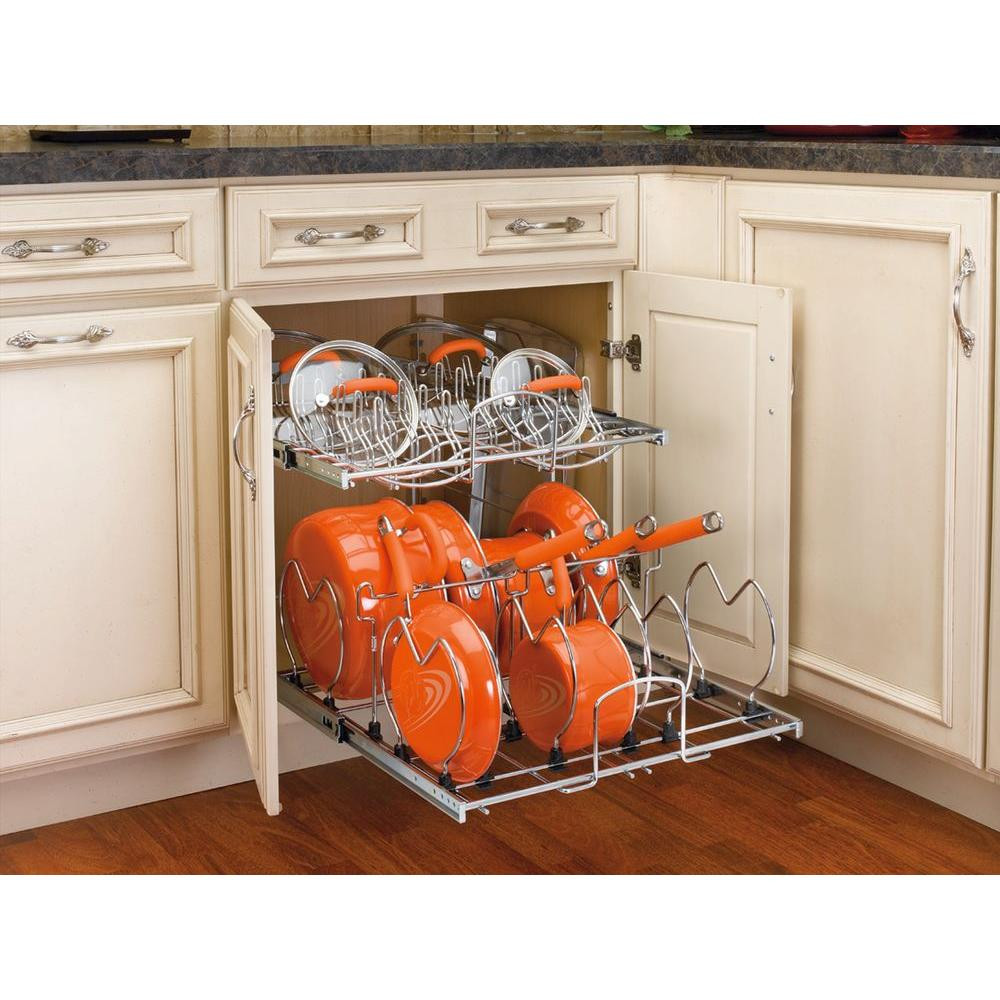 Home Depot Kitchen Cabinet Organizer
 Rev A Shelf 18 13 in H x 20 75 in W x 22 in D Pull Out