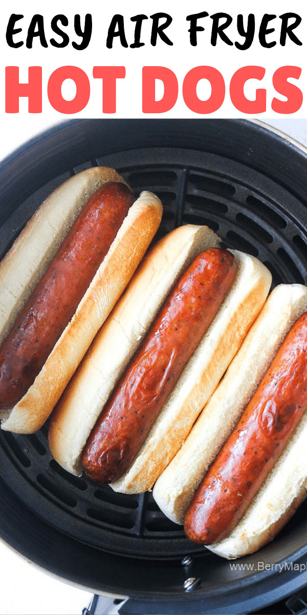 Hot Dogs In An Air Fryer
 Air fryer hot dogs Video Berry&Maple