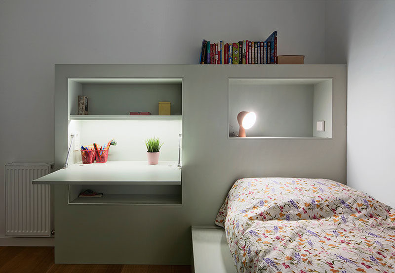 Kids Bedroom Shelves
 This Small Kids Bedroom bines The Bed Frame A Desk