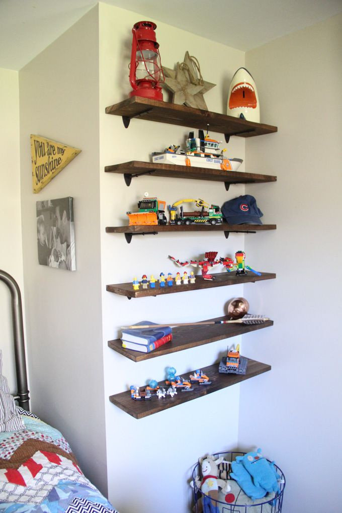 Kids Bedroom Shelves
 DIY Floating Lego Shelves