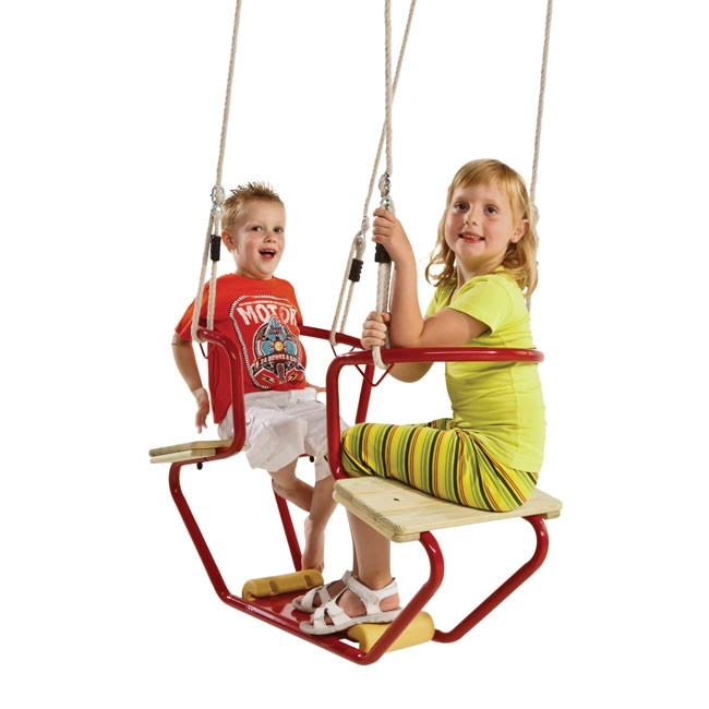 Kids Double Swing
 Double Childrens Swing Seat plete With Adjustable Ropes