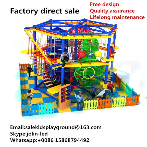 Kids Indoor Obstacle Course
 2015 Hot Sale mercial Kids Indoor Ropes Obstacle Course