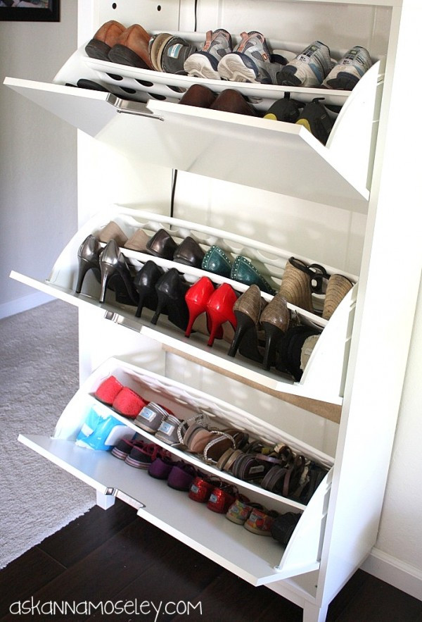 Kids Shoe Storage Ideas
 Board and Batten Entryway Makeover