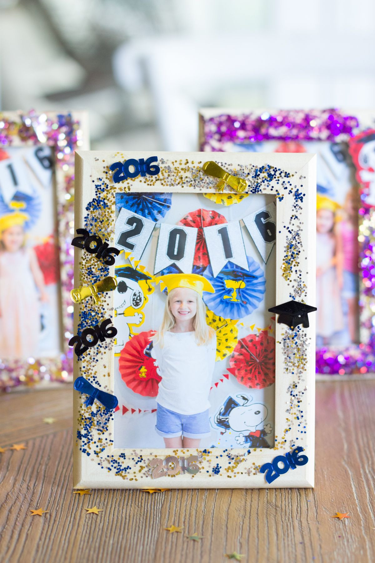 Kindergarten Graduation Party Ideas
 DIY Glittered Graduation Frames For the Kiddos