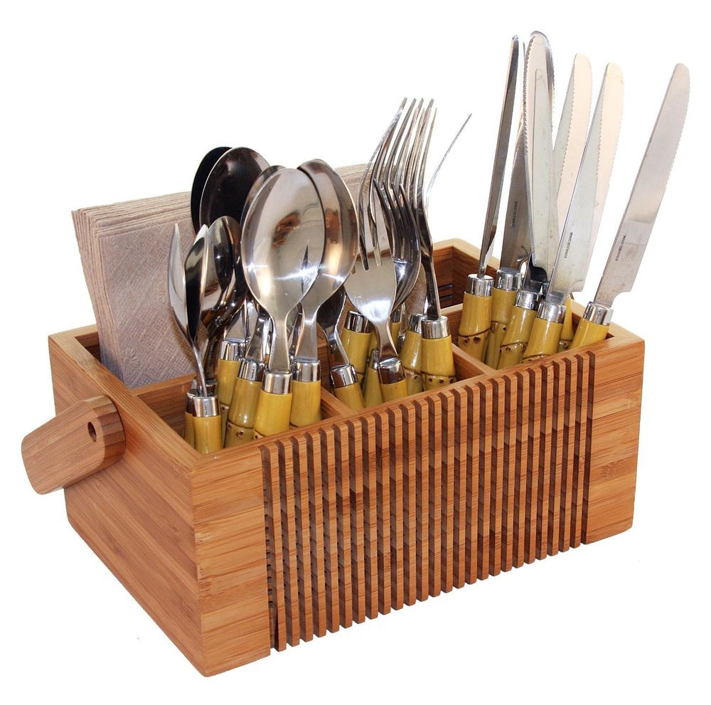 Kitchen Utensil Organizer
 Silverware Flatware Cutlery Utensil Storage Basket