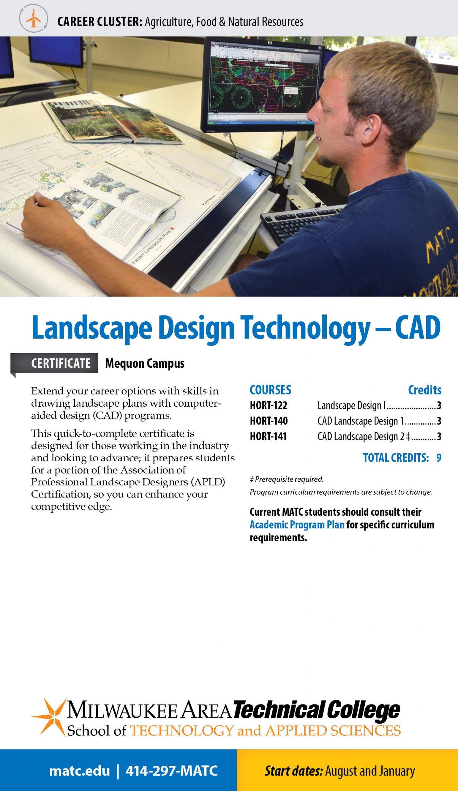 Landscape Design Certification
 Landscape Design Technology CAD Certificate
