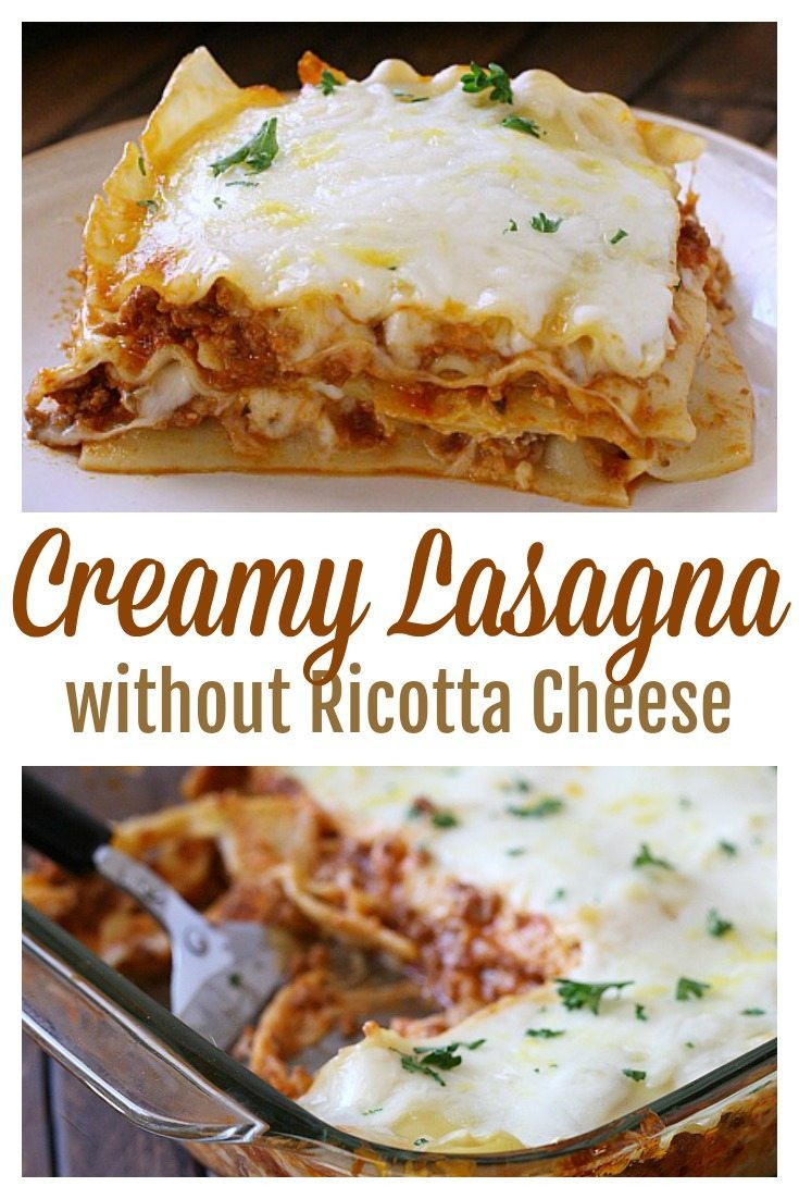 Lasagna Without Cheese
 Creamy Lasagna Without Ricotta Cheese Grace and Good Eats