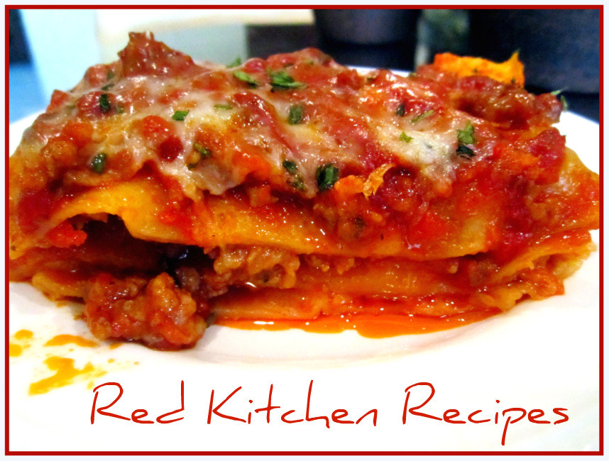 Lasagna Without Cheese
 Red Kitchen Recipes No Ricotta Lasagna
