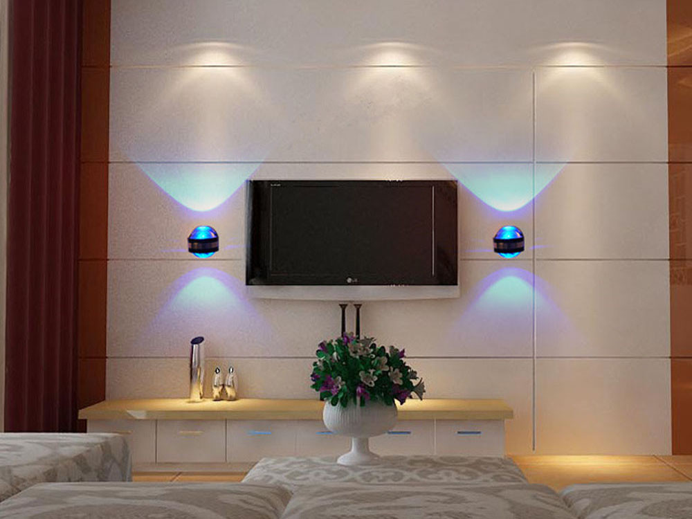Living Room Wall Lights
 Modern Led Wall Lights With Blue Light Family Room A