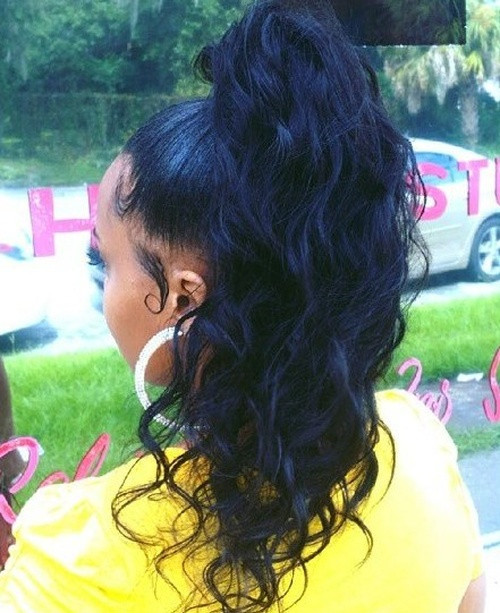 Long Weave Ponytail Hairstyles
 20 Updated Wet Hairstyles that Will Make You Hang Up Your