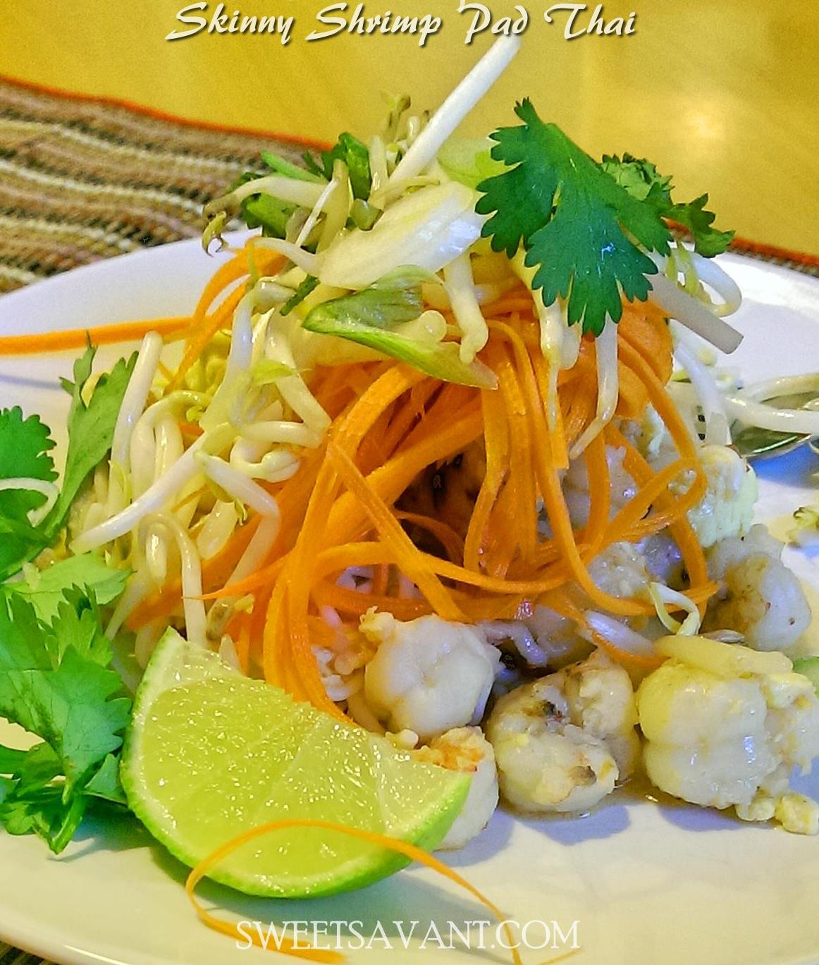 Low Calorie Seafood Recipes
 Skinny Shrimp Pad Thai Low Calorie Low Carb Gluten FREE
