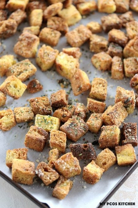 Low Carb Croutons
 Keto Low Carb Gluten Free Garlic Croutons Paleo Option