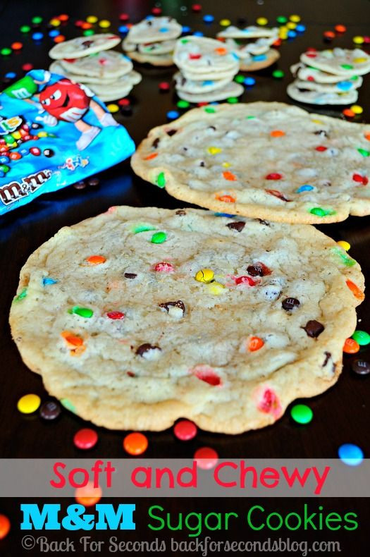 M&amp;M Sugar Cookies
 Soft and Chewy M&M Sugar Cookies Recipe