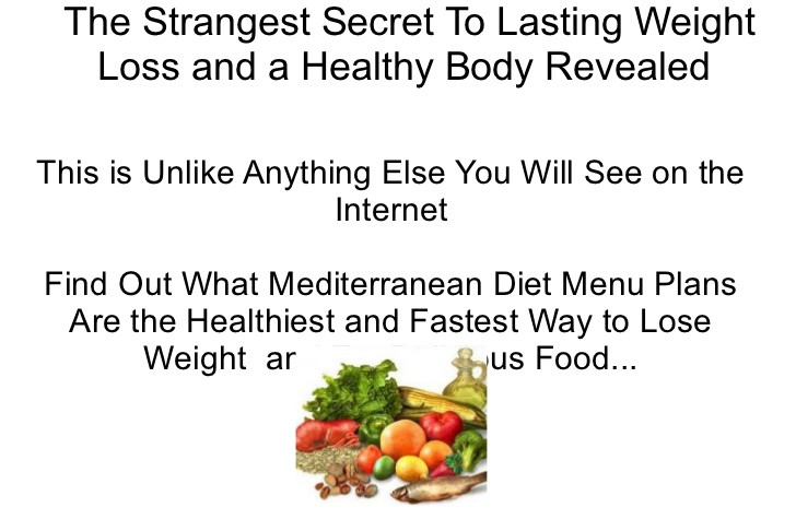 Mediterranean Diet Weight Loss
 Mediterranean Diet Menu Plans to Lose Weight