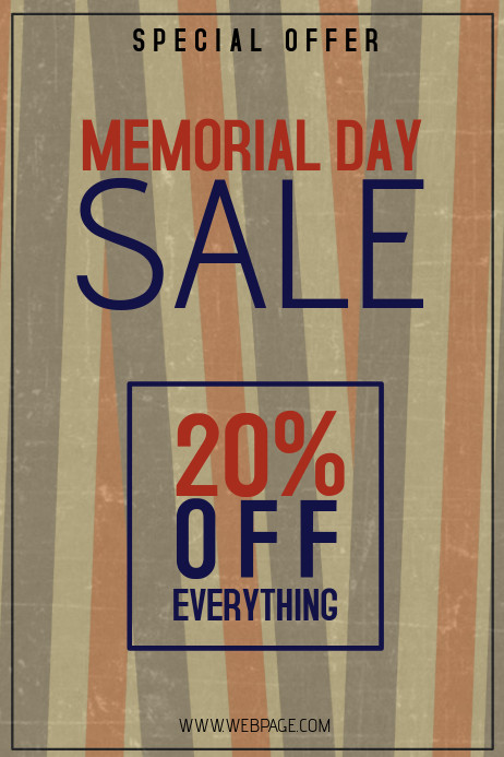 Memorial Day Sale Design
 memorial day sale flyer template