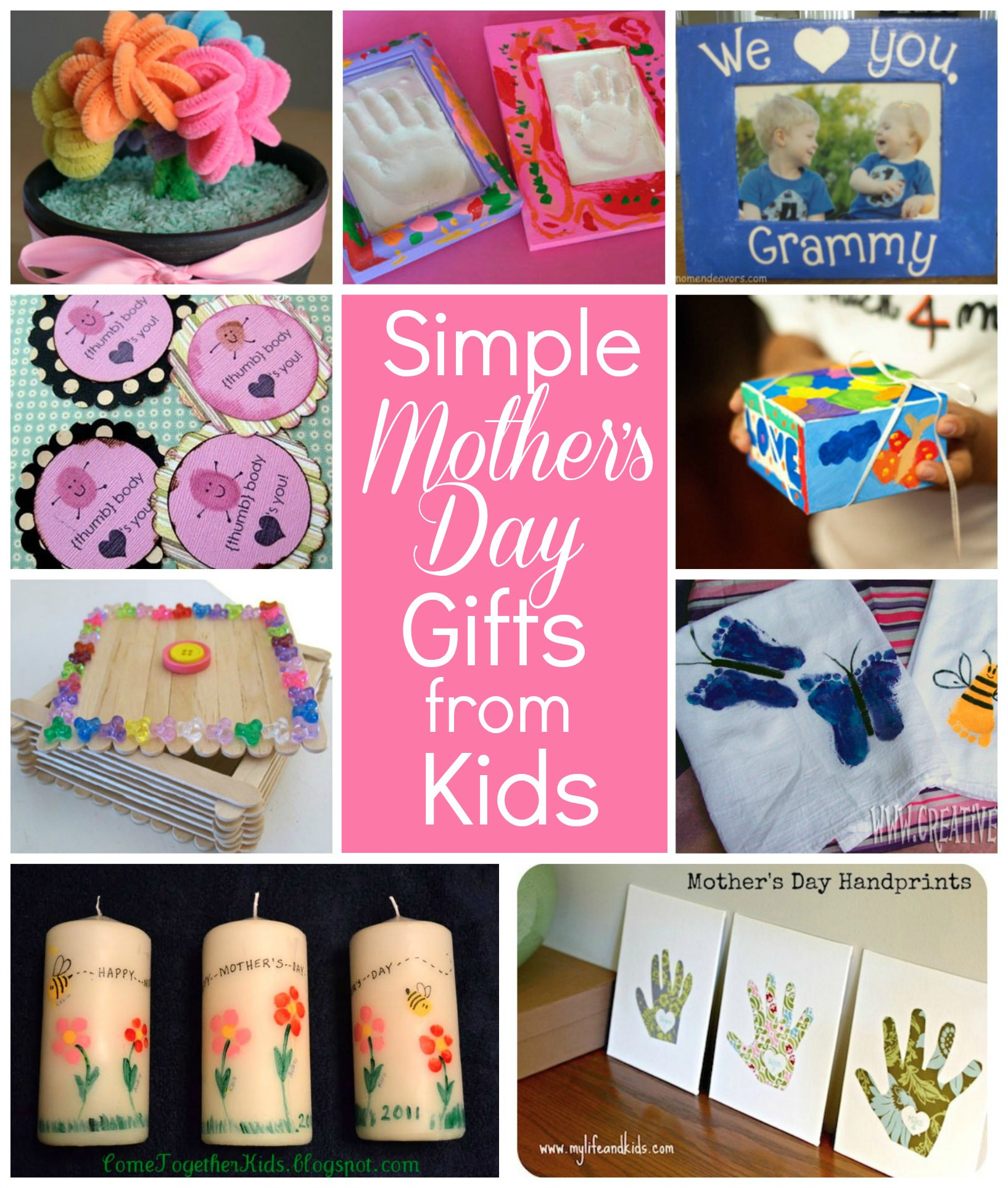 Mother Days Gift Ideas To Make
 Simple Mother’s Day t ideas for grandma Flower pot
